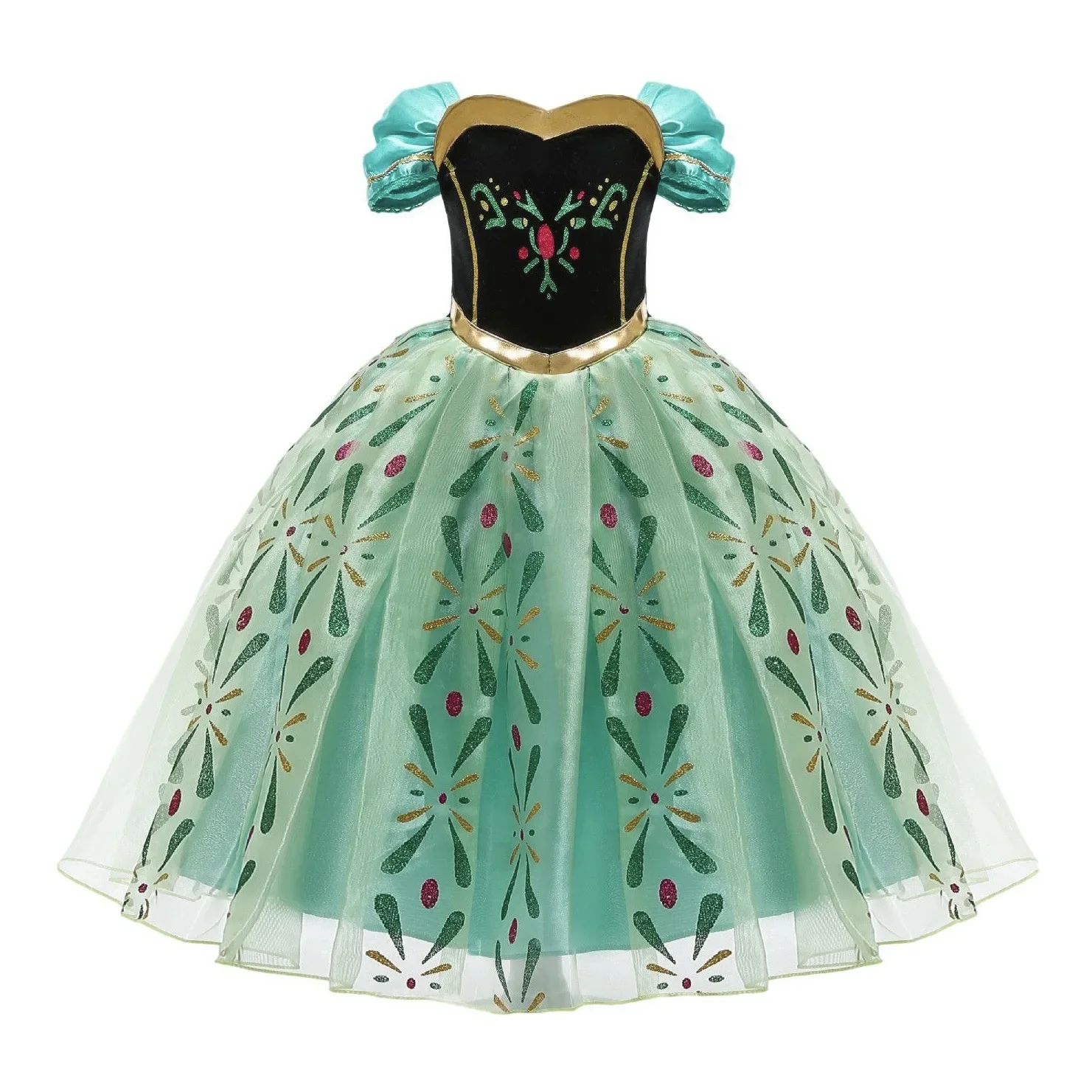 Little Girls Snow Queen Elsa Princess Dress Kids Cosplay Gown Costume Halloween Birthday Party Outfit 2‑10Yrs