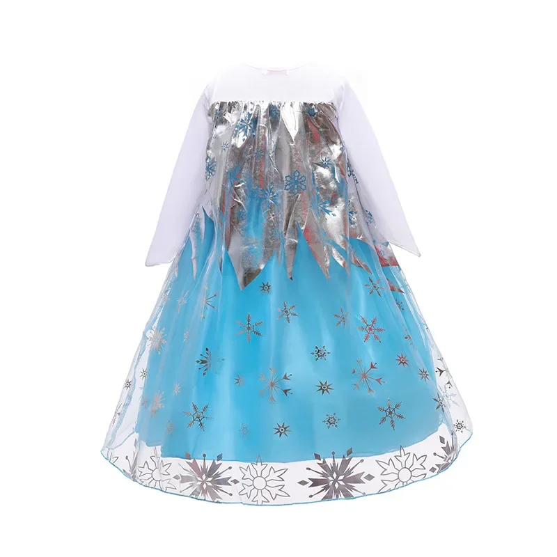 Little Girls Snow Queen Elsa Princess Dress Kids Cosplay Gown Costume Halloween Birthday Party Outfit 2‑10Yrs