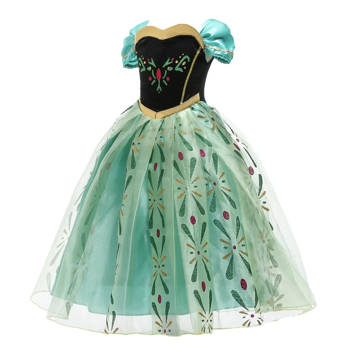 Little Girls Snow Queen Elsa Princess Dress Kids Cosplay Gown Costume Halloween Birthday Party Outfit 2‑10Yrs
