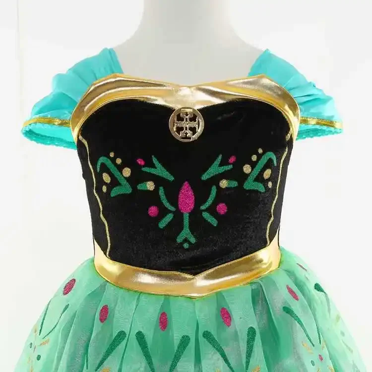 Little Girls Snow Queen Elsa Princess Dress Kids Cosplay Gown Costume Halloween Birthday Party Outfit 2‑10Yrs