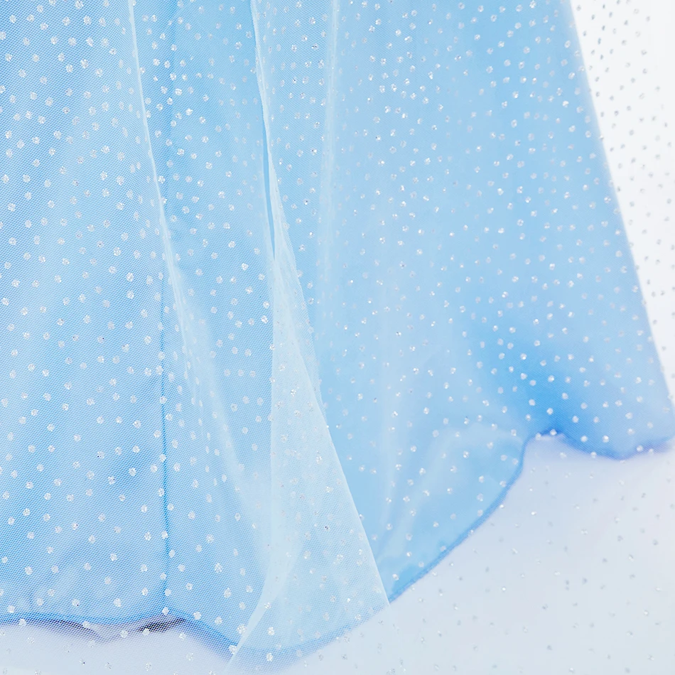 Children Carnival Blue Sequins Elsa Cosplay Dress Girls Elegant Blue Princess Costume Kids Halloween Birthday Party Clothes