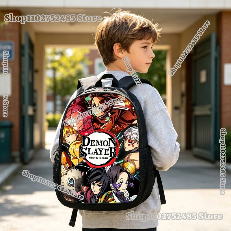 Anime Demon Slayers Backpack Game Cartoon Tanjiro Nezuko Print Schoolbag Student Bookbag Back To School Bags Christmas Gifts