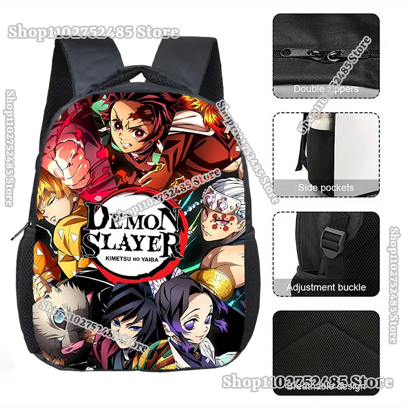 Anime Demon Slayers Backpack Game Cartoon Tanjiro Nezuko Print Schoolbag Student Bookbag Back To School Bags Christmas Gifts