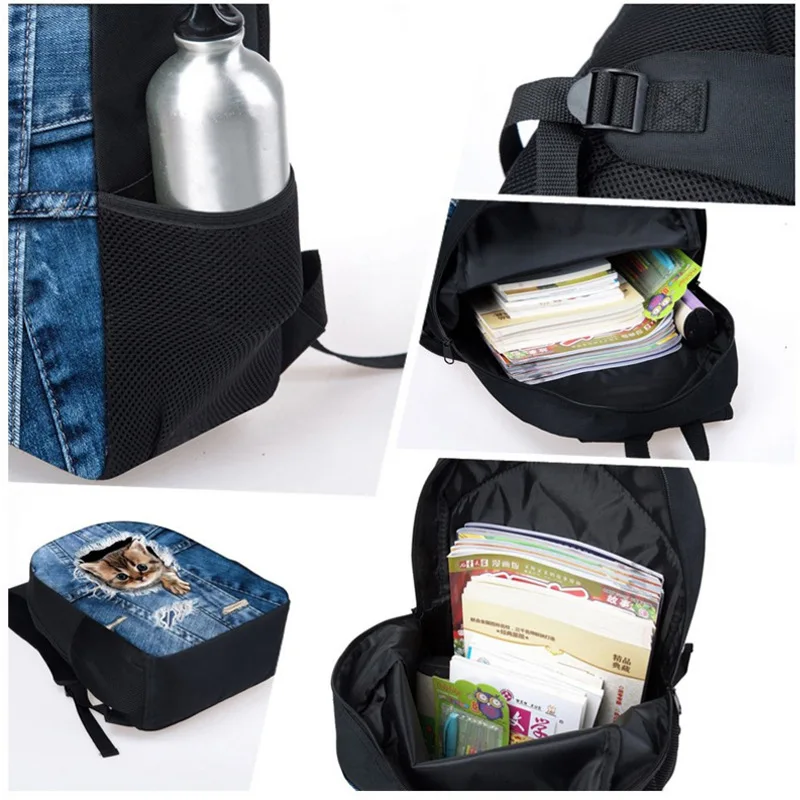 Jujutsu Kaisen Backpack Lunch Pack Pen Case 3pcs Set Gojo Satoru Anime Student boy Schoolbag Fashion Pencil Bags Birthday Gift