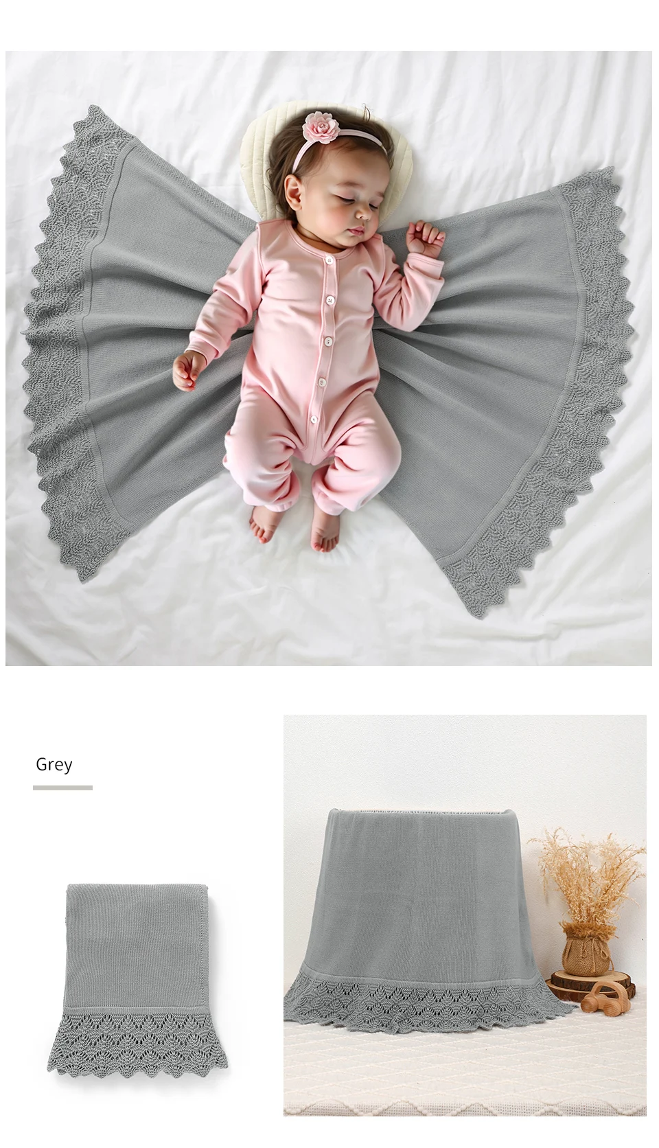 90*70cm Knitted Newborn Boys & Girls Blankets Super Soft Infant Swaddle Wraps Receiving Quilts for Stroller Bedding Cotton Stuff