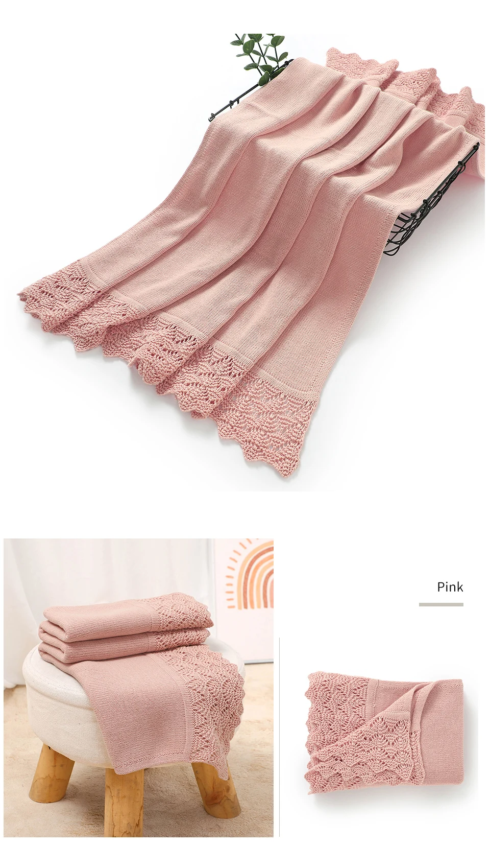 90*70cm Knitted Newborn Boys & Girls Blankets Super Soft Infant Swaddle Wraps Receiving Quilts for Stroller Bedding Cotton Stuff