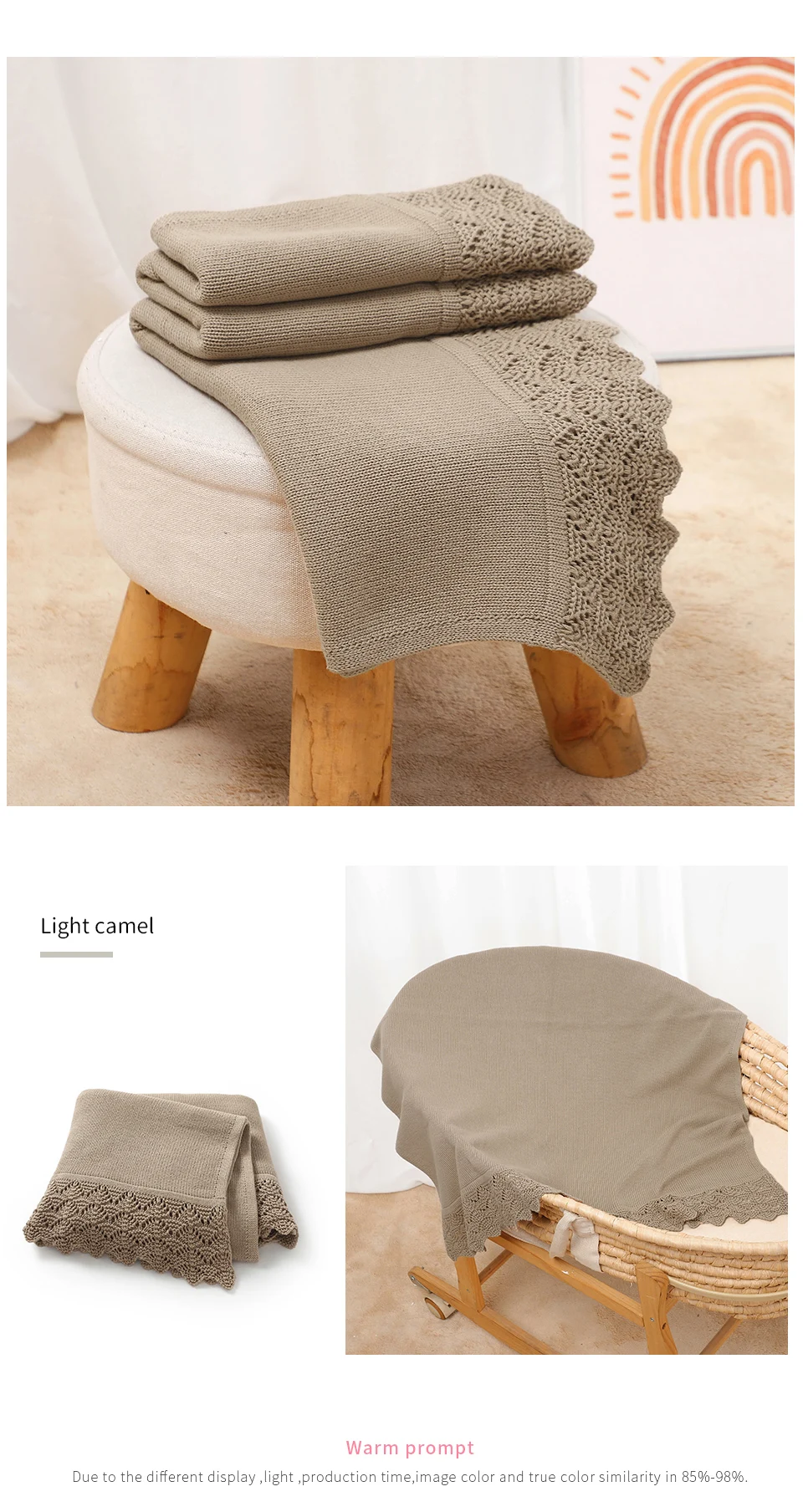90*70cm Knitted Newborn Boys & Girls Blankets Super Soft Infant Swaddle Wraps Receiving Quilts for Stroller Bedding Cotton Stuff