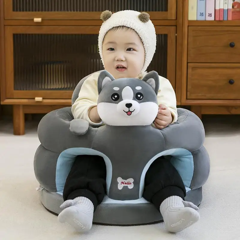 1Pcs Baby Feeding Chair Sofa Cover Cute Animal Plush Children's Sofa Soft And Comfortable Baby Seat Cover Without Filling Cotton