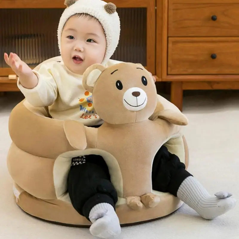1Pcs Baby Feeding Chair Sofa Cover Cute Animal Plush Children's Sofa Soft And Comfortable Baby Seat Cover Without Filling Cotton
