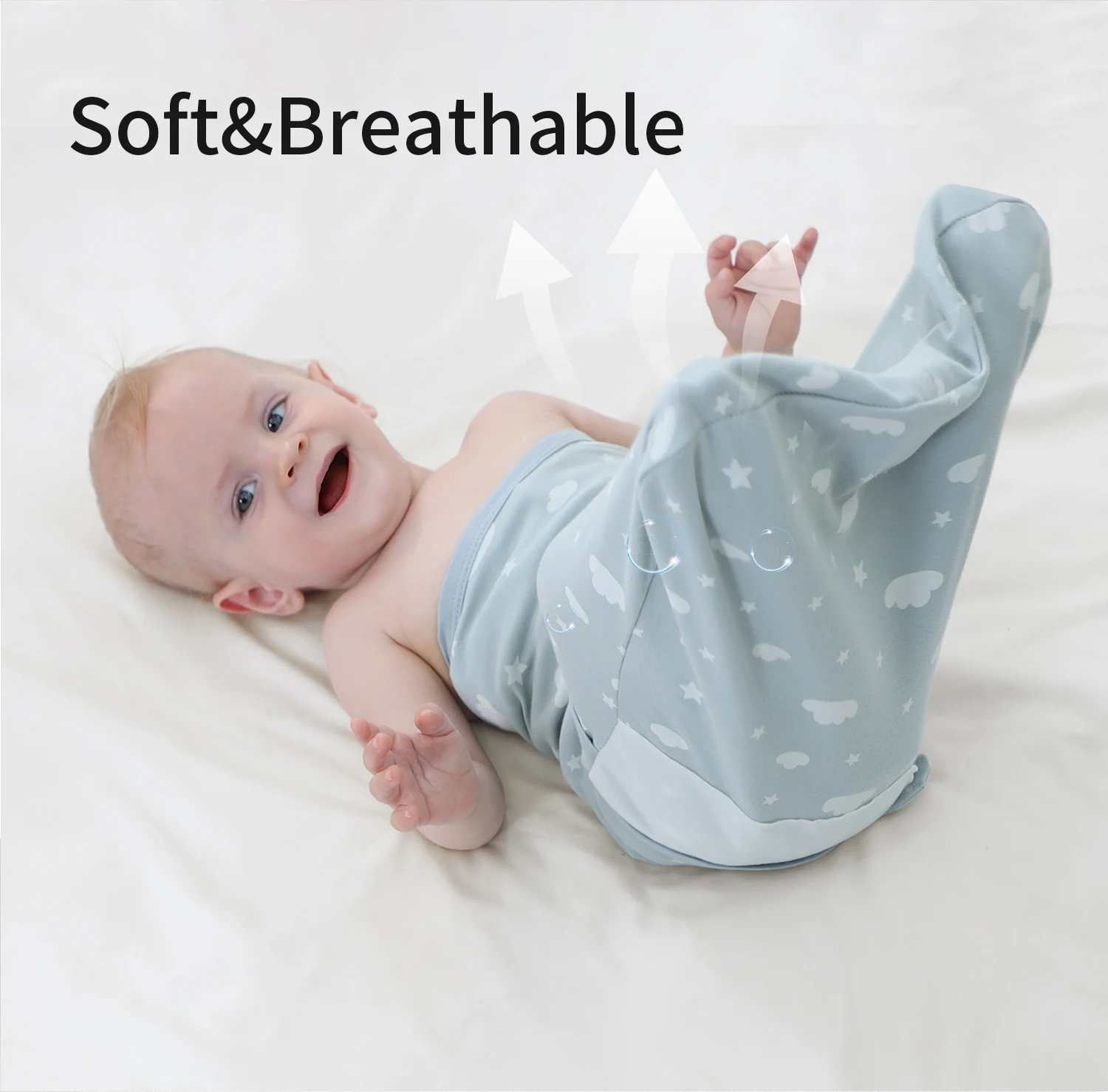 INSULAR Baby 100% Cotton Swaddling Cloth With Caps Envelope Type Newborn Cartoon Envelope Anti-Startle Adjustable Bedding Item