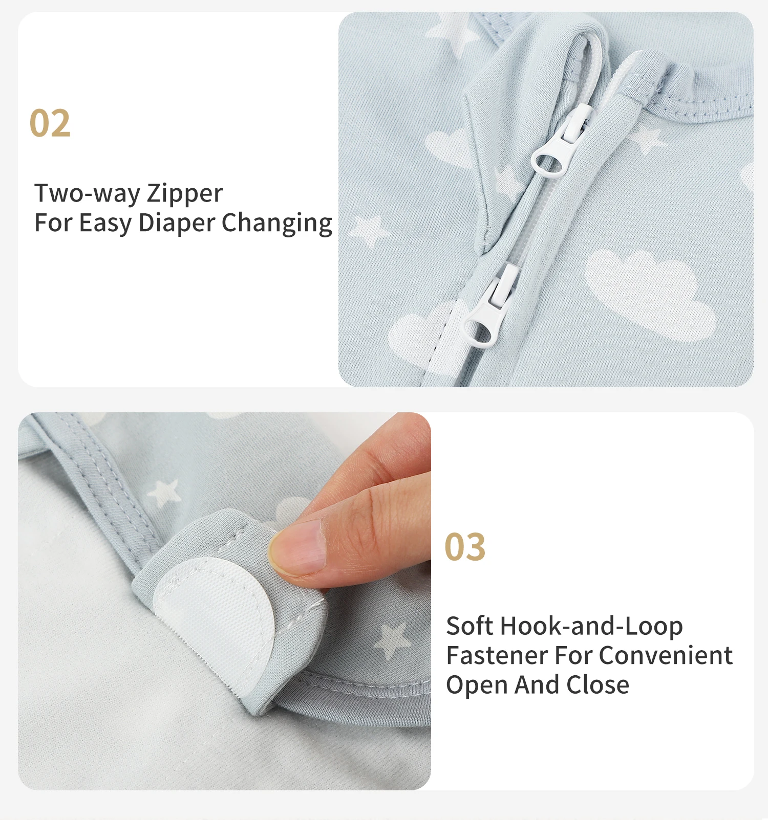 INSULAR Baby 100% Cotton Swaddling Cloth With Caps Envelope Type Newborn Cartoon Envelope Anti-Startle Adjustable Bedding Item