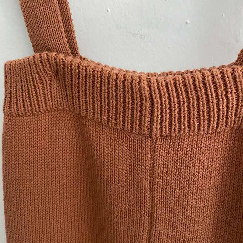 Ins Autumn Spring Baby Knitted Strap Overall Sweater Pants 0-2Y Cotton Baby Girls and Boys One Piece Wool PP Pants