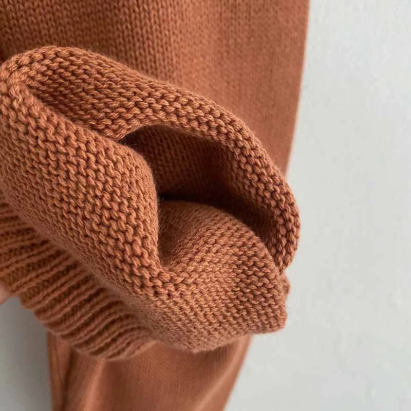 Ins Autumn Spring Baby Knitted Strap Overall Sweater Pants 0-2Y Cotton Baby Girls and Boys One Piece Wool PP Pants