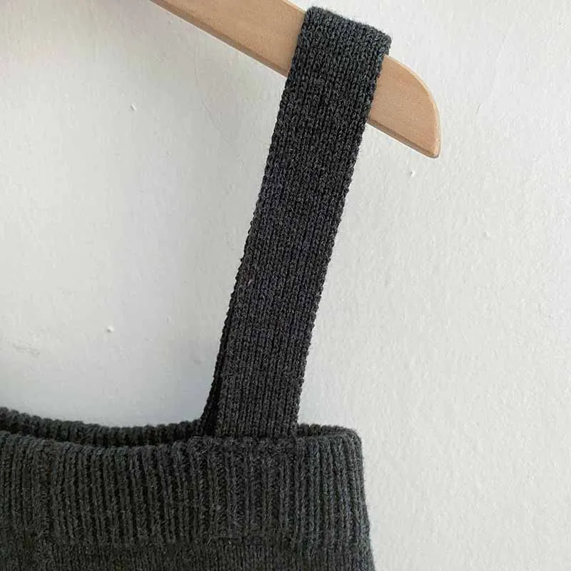 Ins Autumn Spring Baby Knitted Strap Overall Sweater Pants 0-2Y Cotton Baby Girls and Boys One Piece Wool PP Pants