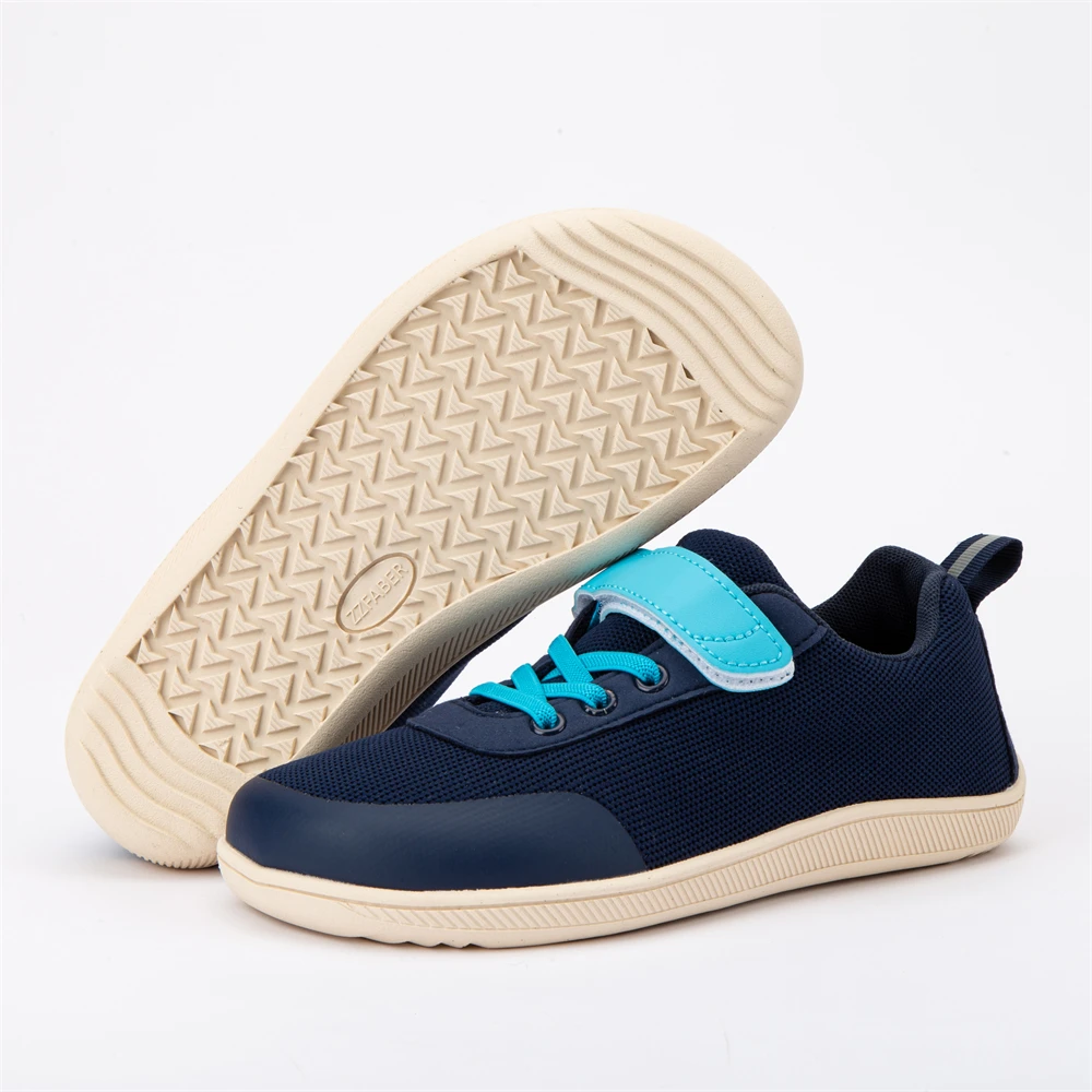 ZZFABER Children Barefoot Shoes Kids Flexible Sneakers Boys Girls Soft Mesh Casual Shoes Sports Runnning Comfortale Footwear