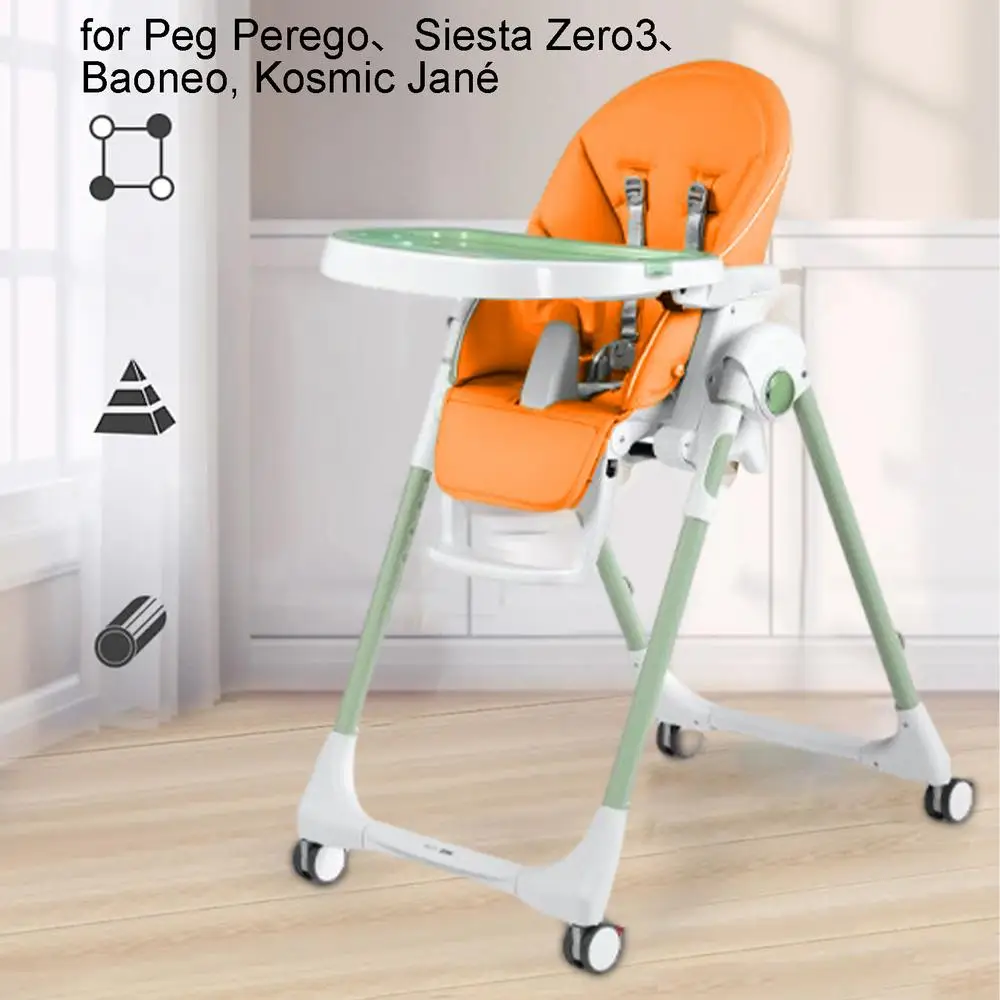 Baby Dining Chair Seat Cushion PU Leather Dining Chair Cover Child Dining Seat Case For Peg Perego For Siesta Zero3 For Baoneo