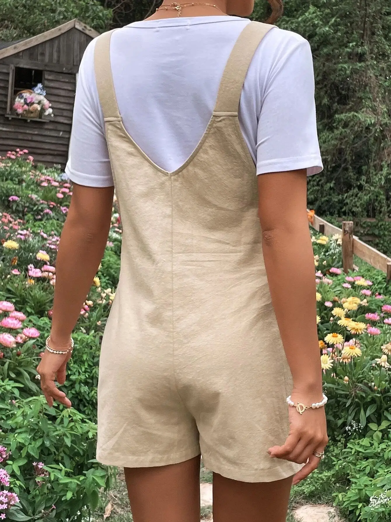 2024 Summer New Pregnant Women's Solid Color Suspender Jumpsuit With Adjustable Waist Comfortable Casual Women's Shorts
