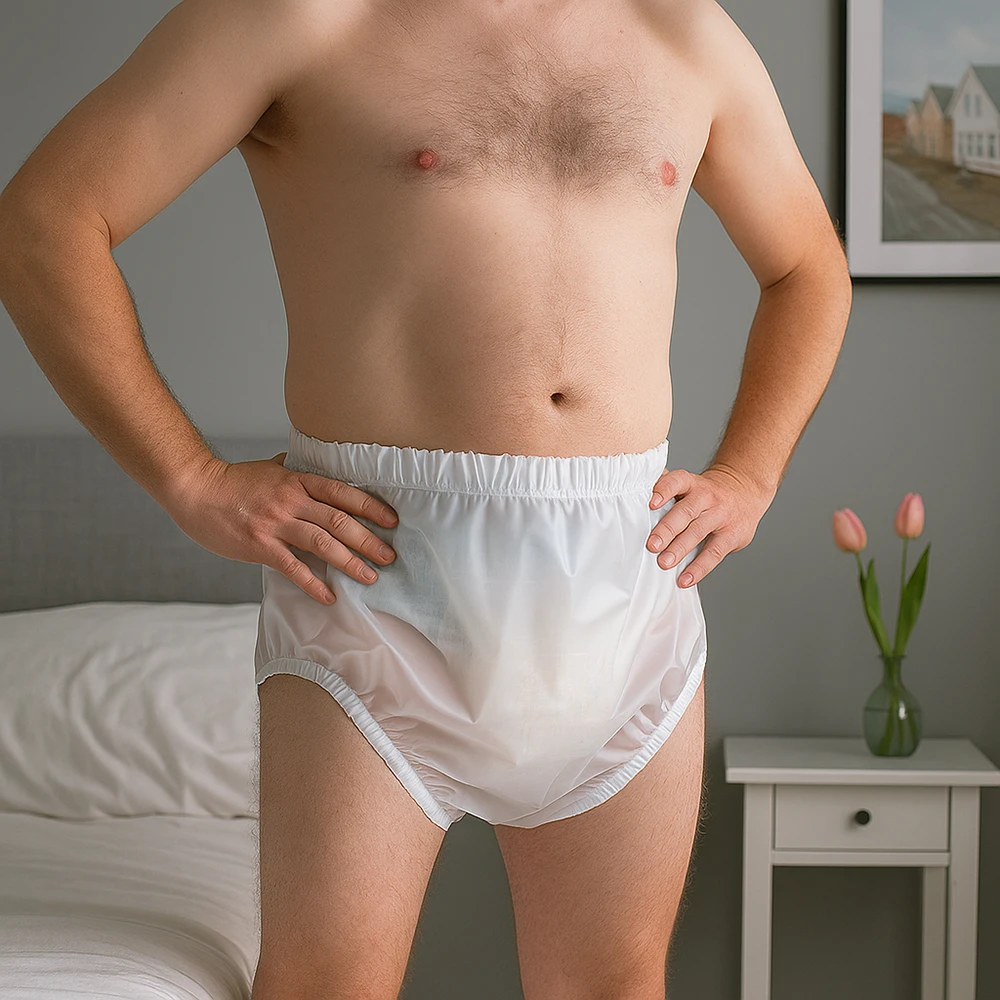 2pcs Reusable Adult Cloth Diaper Cover Pull-On-Cover Incontinence Pants Waterproof Protection to GO ON TOP with Diapers & Briefs