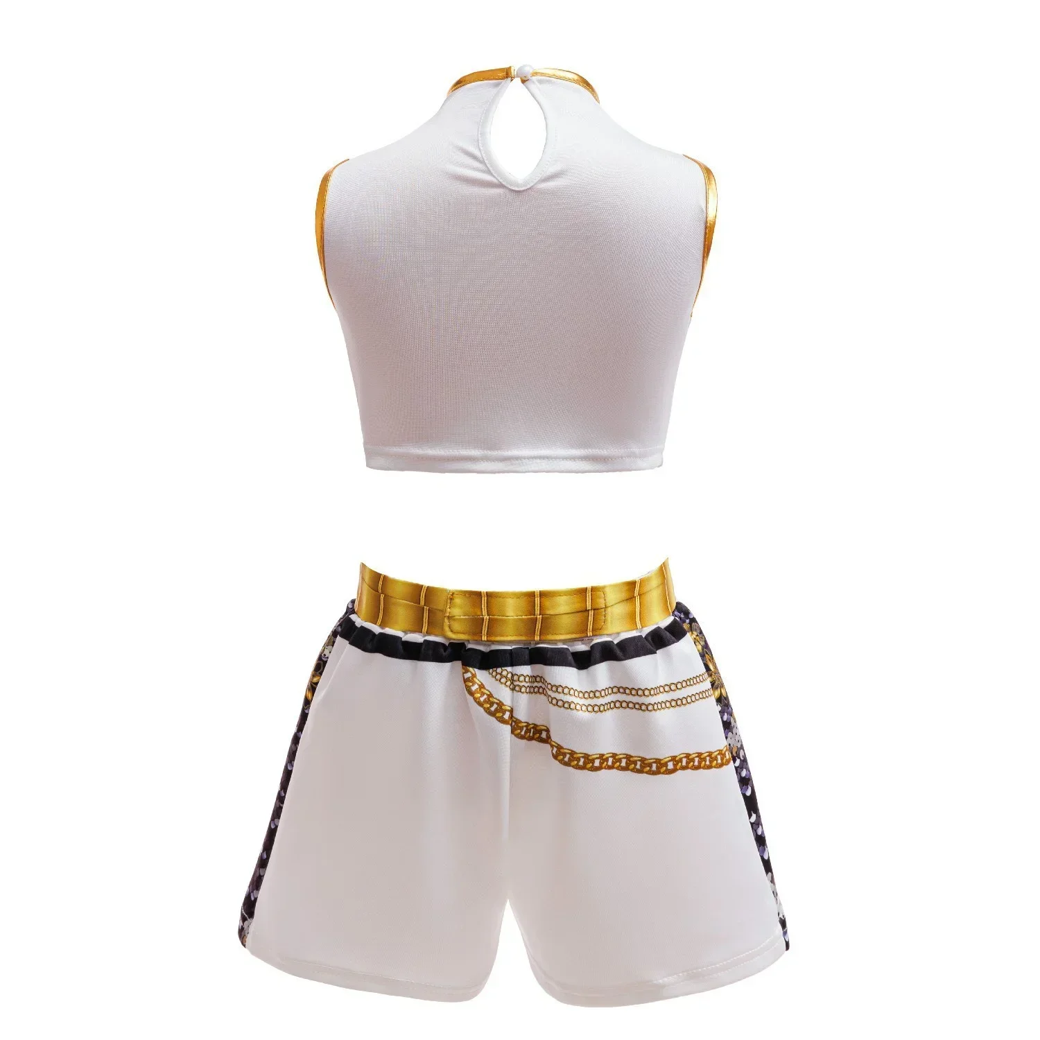 Little Girls Singer Show Cosplay Outfit 3Pcs Set Coat Vest Pants Children Stage Performance Dress‑Up Party Costume