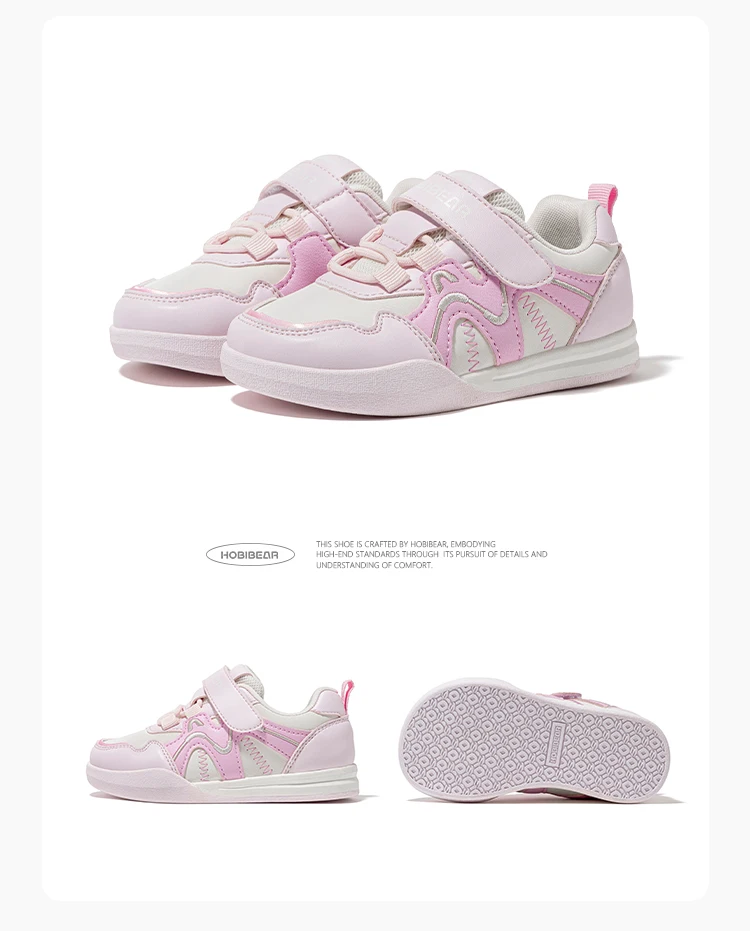 HOBIBEAR Kids Wide Toe Box Toddler Shoes Hook Loop Boys Girls Lightweight Sneaker Non-Slip Little Kids Shoes for First Walking