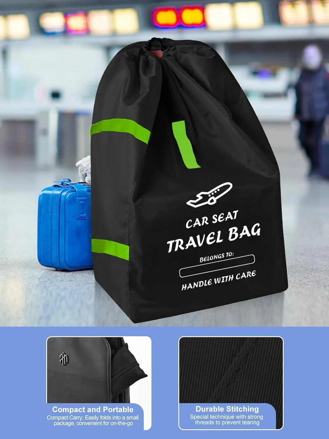 Baby Stroller Universal Dust Bag Pram Travel Bag with Shoulder Belt Kindergarten Carts Accessories Walker Cribs Bags