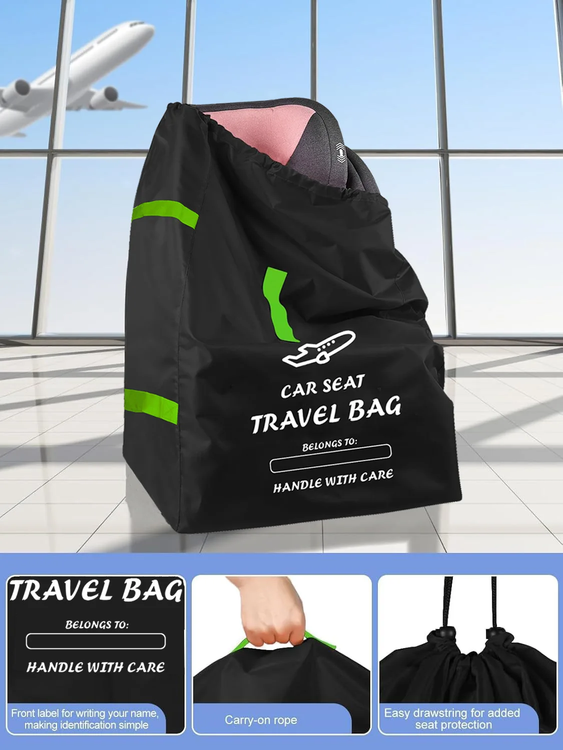 Baby Stroller Universal Dust Bag Pram Travel Bag with Shoulder Belt Kindergarten Carts Accessories Walker Cribs Bags
