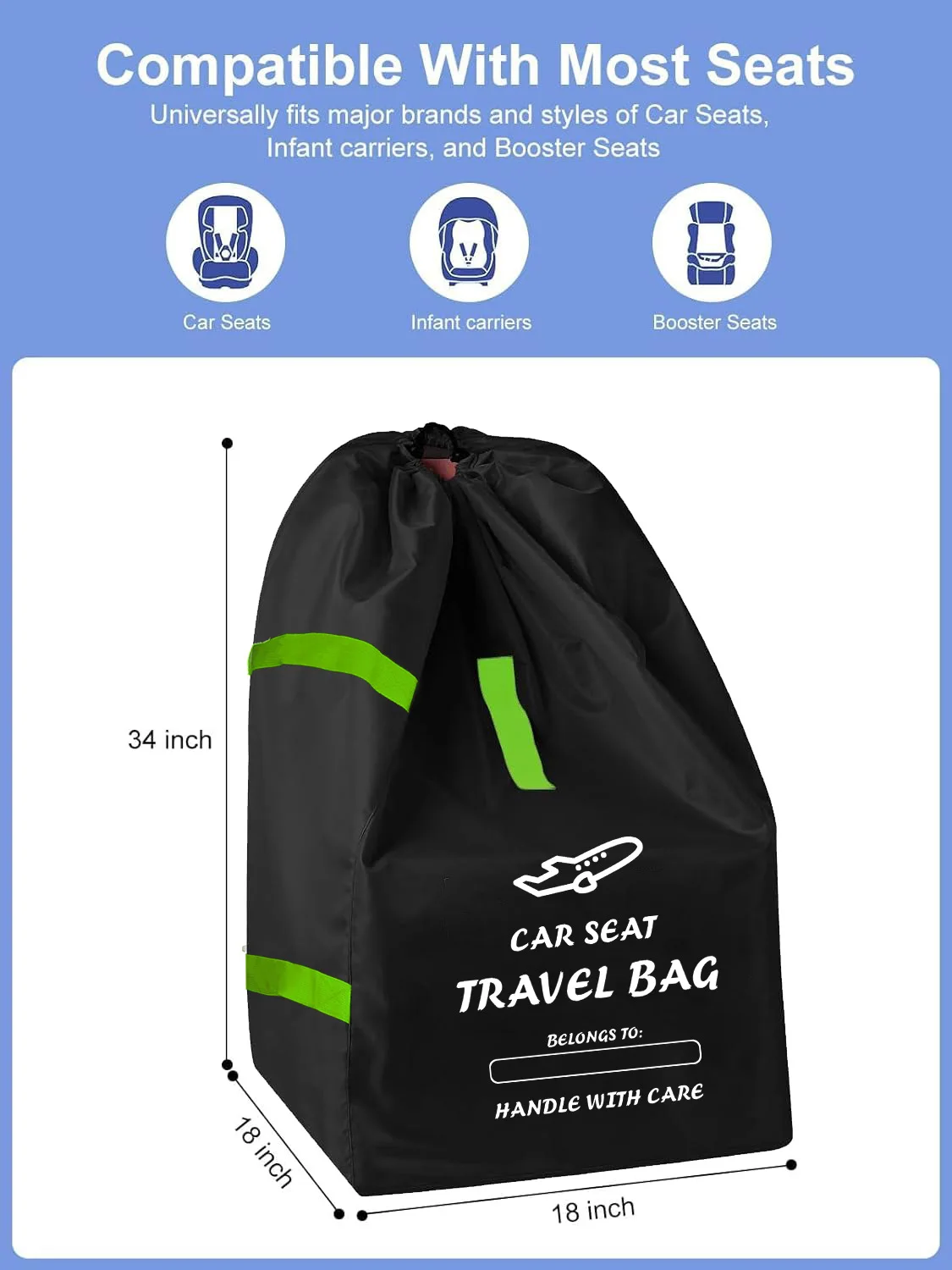 Baby Stroller Universal Dust Bag Pram Travel Bag with Shoulder Belt Kindergarten Carts Accessories Walker Cribs Bags