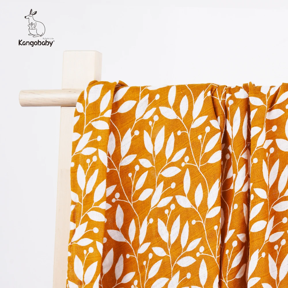 Kangobaby New Design 2pcs Set Double Layers 100% Cotton Newborn Baby Muslin Swaddle Blanket