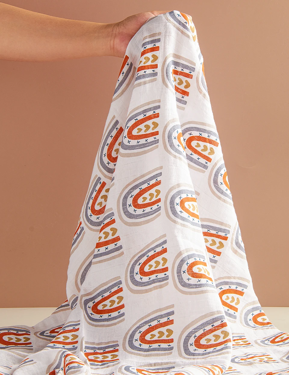 Kangobaby New Design 2pcs Set Double Layers 100% Cotton Newborn Baby Muslin Swaddle Blanket