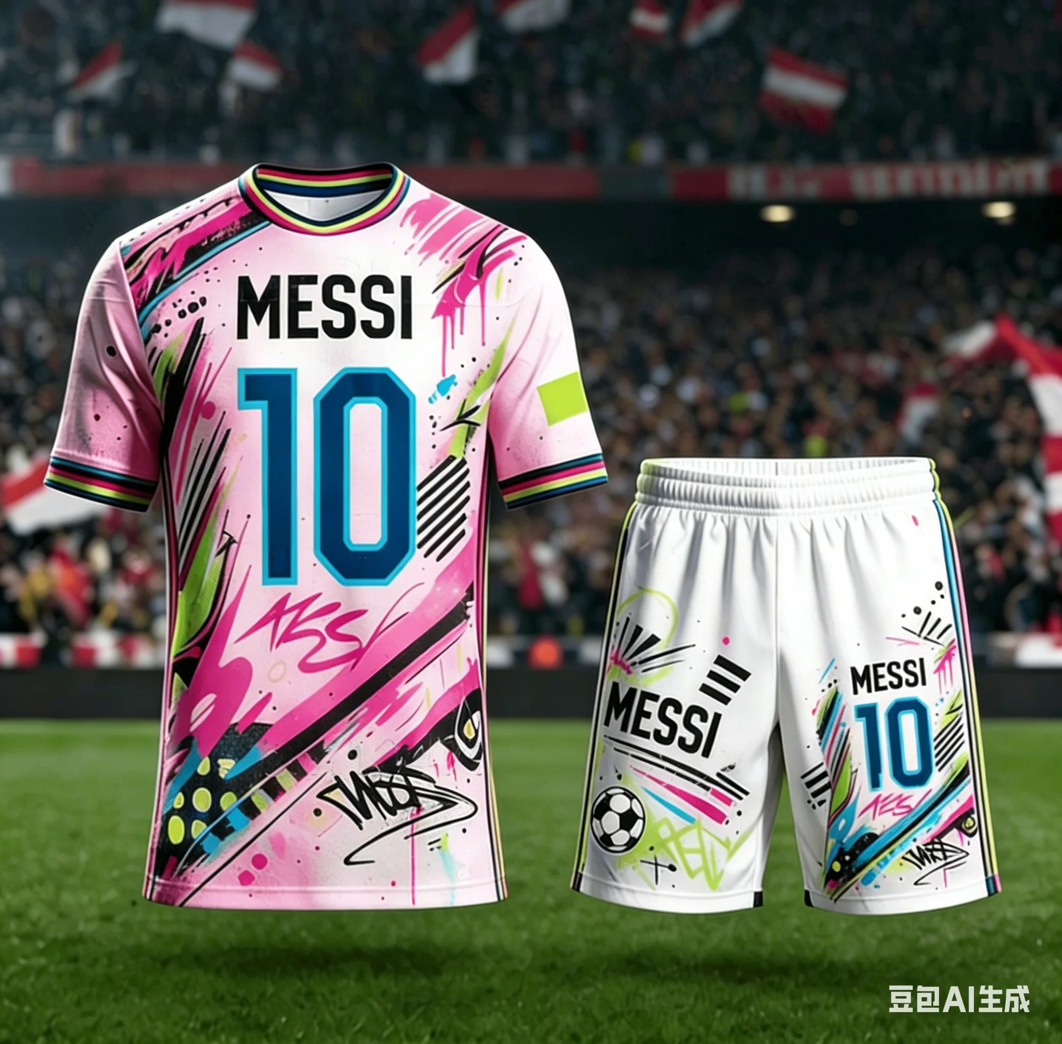 2026 New Football Training Suit Set Size 10 # Messi # Adult/children's Plus Size Quick Drying Short Sleeved Shorts Set Gift