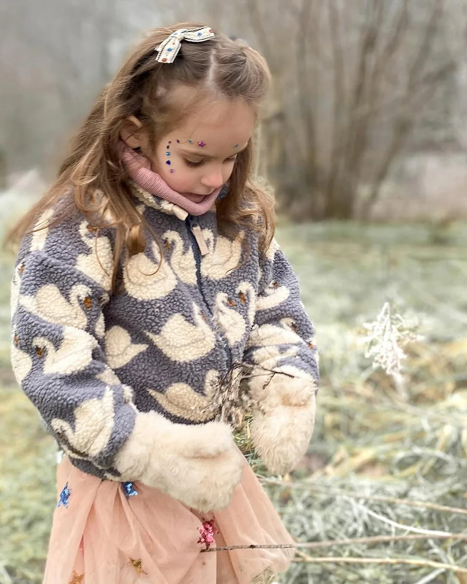 Fashion Baby Girl Boy Lamb Wool Jacket Infant Toddler Child Cartoon Print Fleece Inside Jacket Autumn Winter Baby Clothes 1-7Y