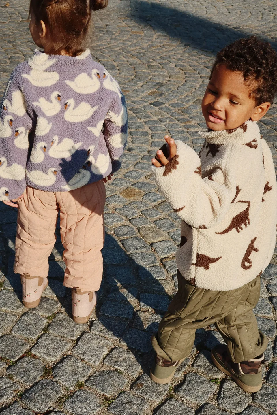 Fashion Baby Girl Boy Lamb Wool Jacket Infant Toddler Child Cartoon Print Fleece Inside Jacket Autumn Winter Baby Clothes 1-7Y