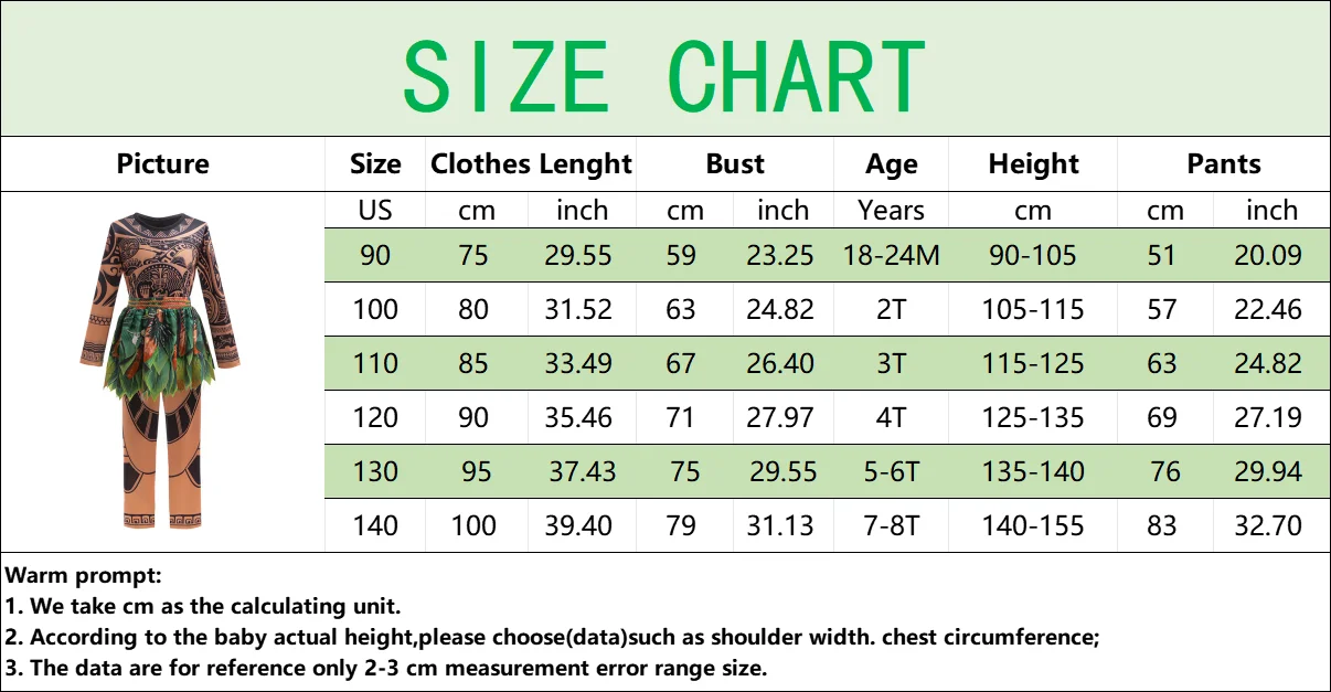 Moana Adult Children Demi God Maui Tattoo Costume Set Halloween Carnival Cosplay TattooTops Pants Outfit For Boys Men Summer