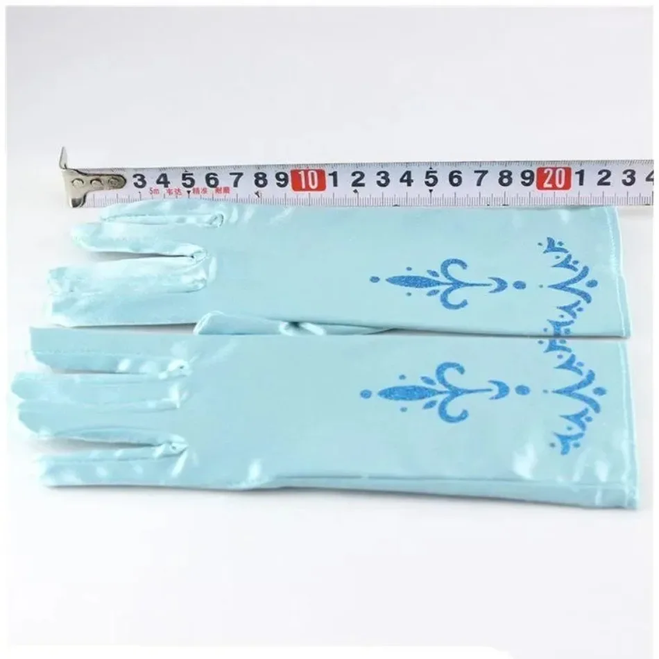 Wholesale 10pairs/lot Princess Girls Long Gloves Finger Set for Birthday Party Wedding Elsa Anna Belle Sofia  Accessories Mitten