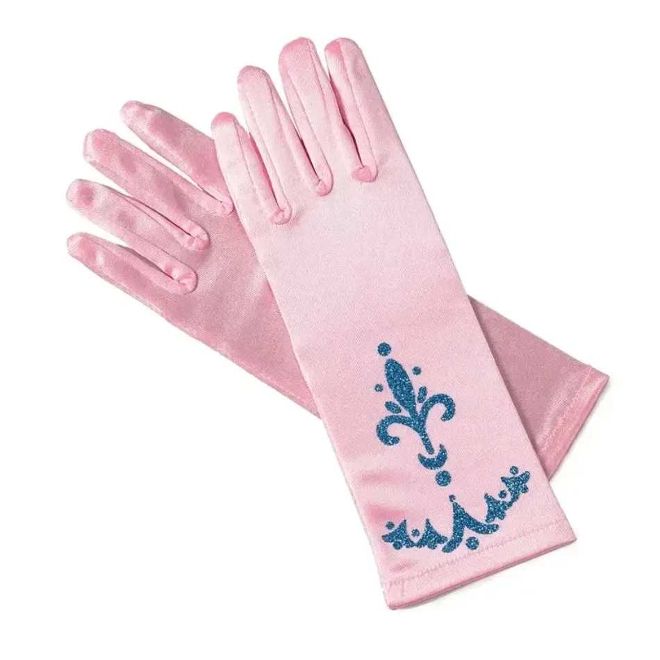 Wholesale 10pairs/lot Princess Girls Long Gloves Finger Set for Birthday Party Wedding Elsa Anna Belle Sofia  Accessories Mitten