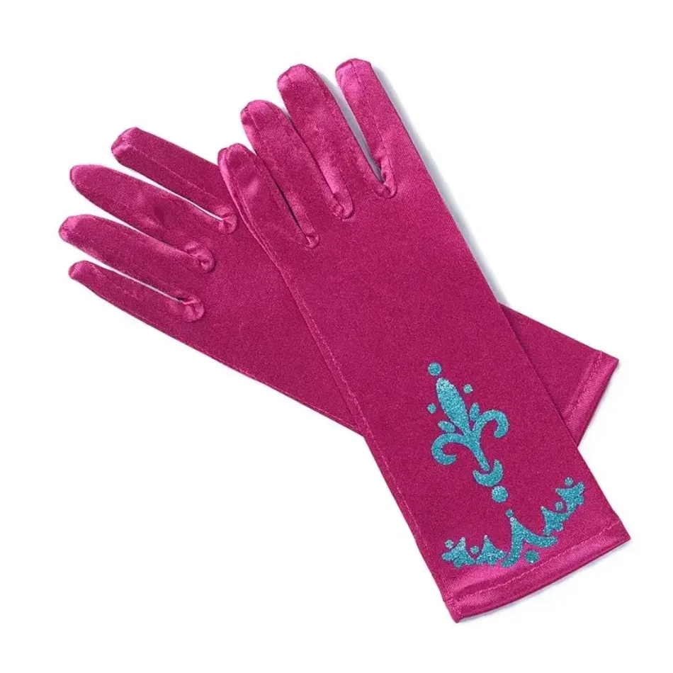 Wholesale 10pairs/lot Princess Girls Long Gloves Finger Set for Birthday Party Wedding Elsa Anna Belle Sofia  Accessories Mitten