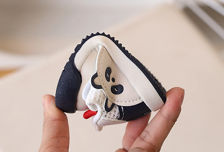 Breathable Hollow Out Mesh Toddler Shoes Soft Bottom Panda Design Girls Walking Sandals Summer New Style Toddler Girl Shoes