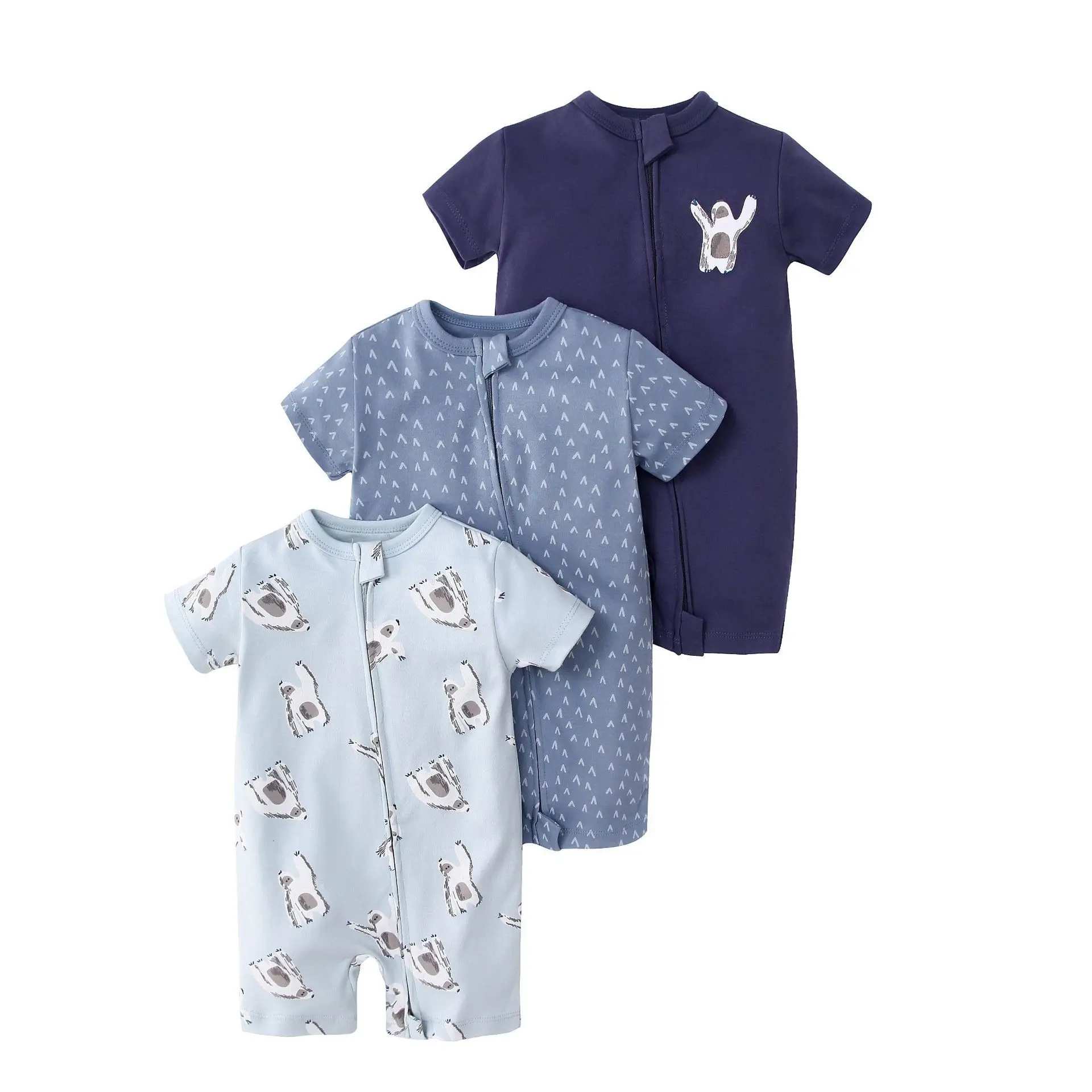 3PCS/Lot Summer Baby Rompers Baby Girls Clothing 100% Cotton Newborn Baby Boy Clothes Infant Jumpsuits Short Sleeve Kids Clothes