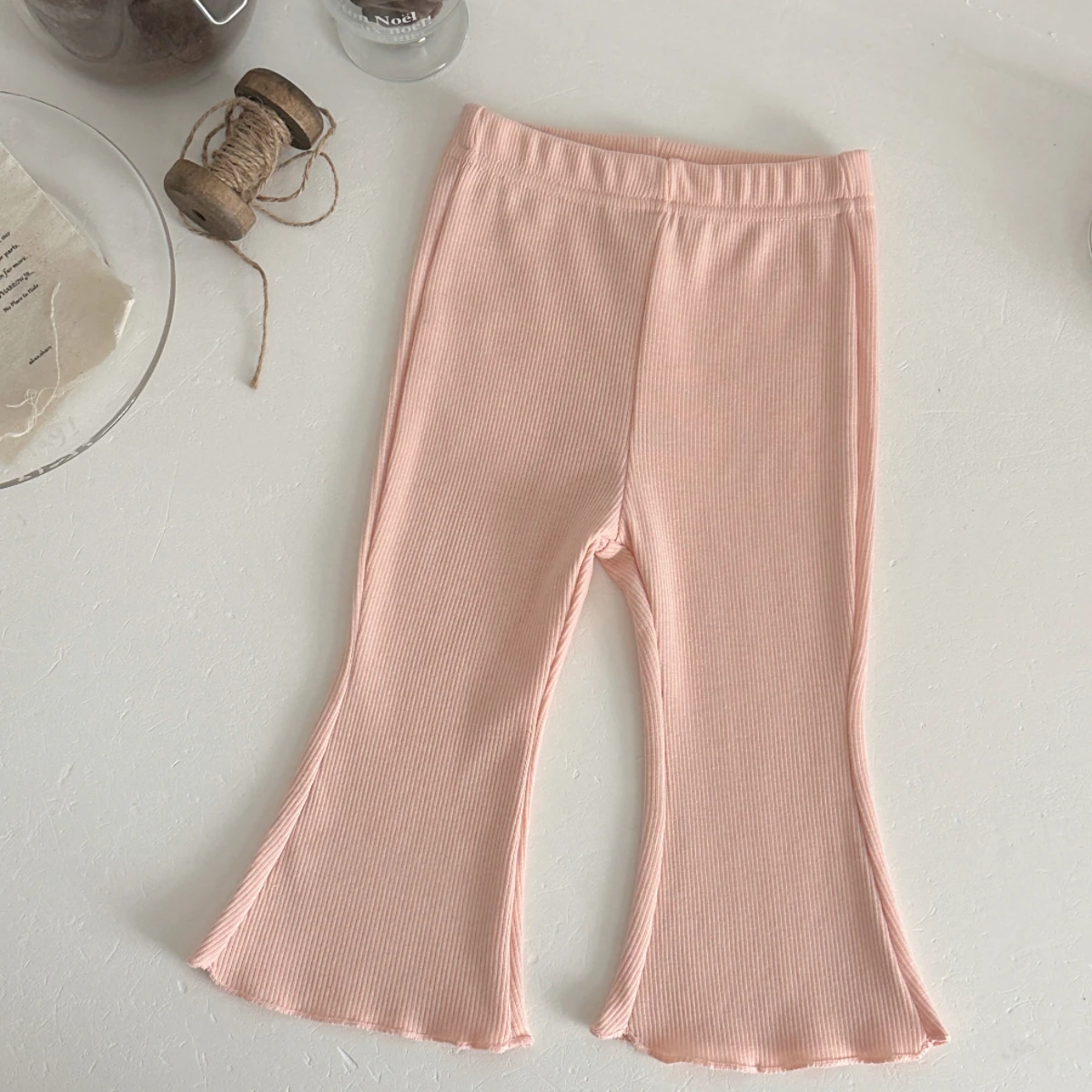 Autumn Toddler Baby Girls Outfit Bowknot Decor Long Sleeve Sweatshirt Pink Flare Pants Spring Clothes Baby Newborn Items