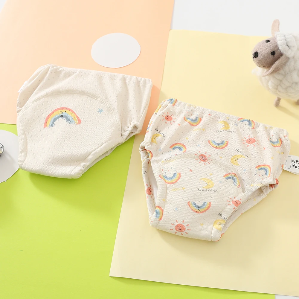 10 Pcs Reusable Baby Training Pants Washable Kids Cloth Diaper Nappies Changing Underwear Infant Toddler Potty Training Panties