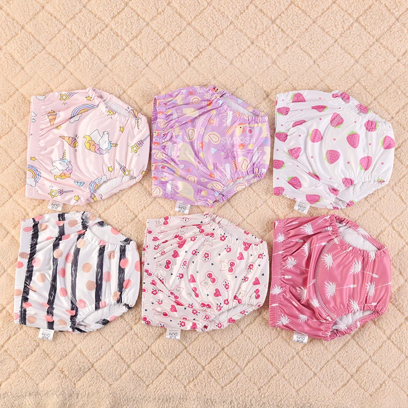 10 Pcs Reusable Baby Training Pants Washable Kids Cloth Diaper Nappies Changing Underwear Infant Toddler Potty Training Panties