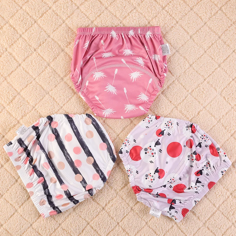 10 Pcs Reusable Baby Training Pants Washable Kids Cloth Diaper Nappies Changing Underwear Infant Toddler Potty Training Panties