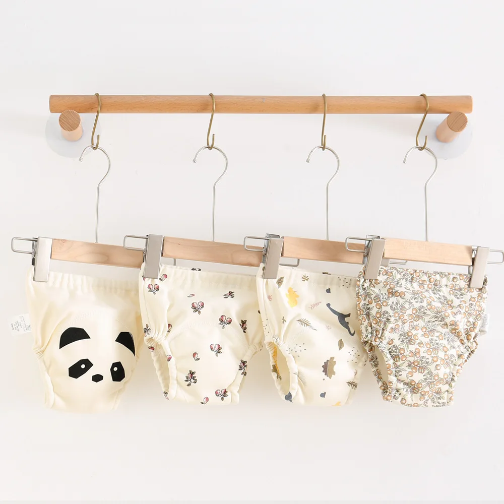 10 Pcs Reusable Baby Training Pants Washable Kids Cloth Diaper Nappies Changing Underwear Infant Toddler Potty Training Panties