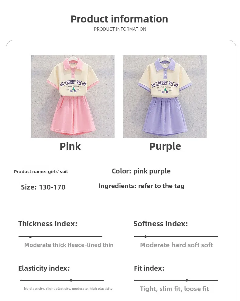 2026 Summer New Teenage Girls Clothing Sets Children Short Sleeve Top Shorts Two Piece Set Kids Casual Oufits School Clothing