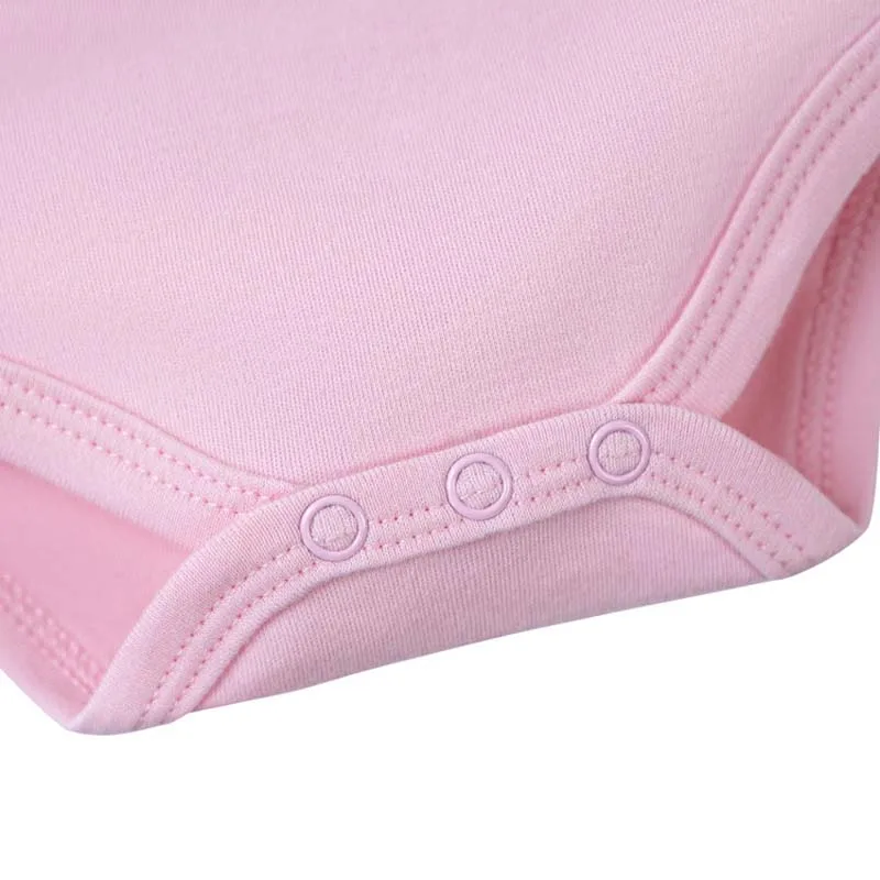 Newborn Baby Bodysuit 0 To 3 Months 100% Cotton Slanting Open Button Solid Color Long Sleeve Jumpsuits Baby Boy Girl Clothes