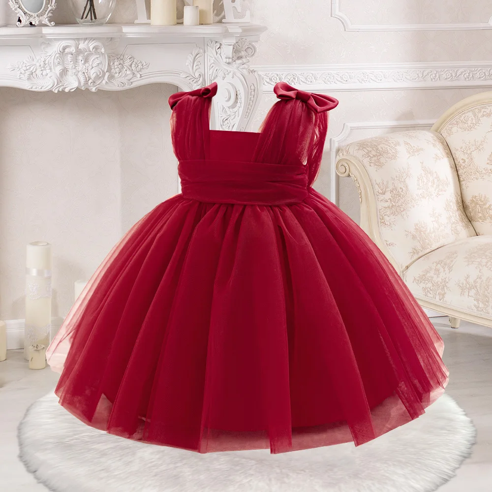 Summer Dress Girl Party Dresses Girls 1st Birthday Princess Gown Toddler Formal Evening Tulle Clothing Kids Holiday New Costumes