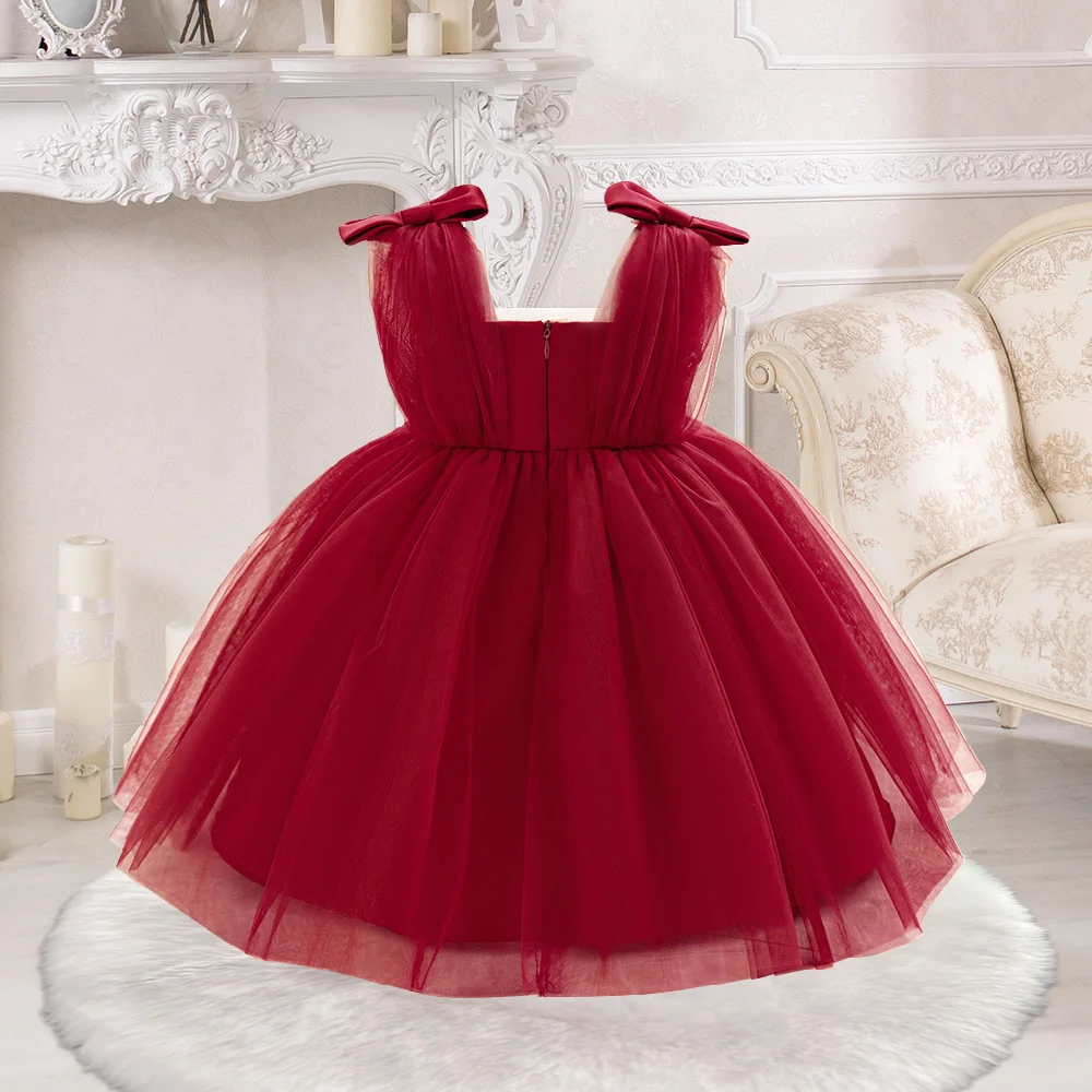 Summer Dress Girl Party Dresses Girls 1st Birthday Princess Gown Toddler Formal Evening Tulle Clothing Kids Holiday New Costumes