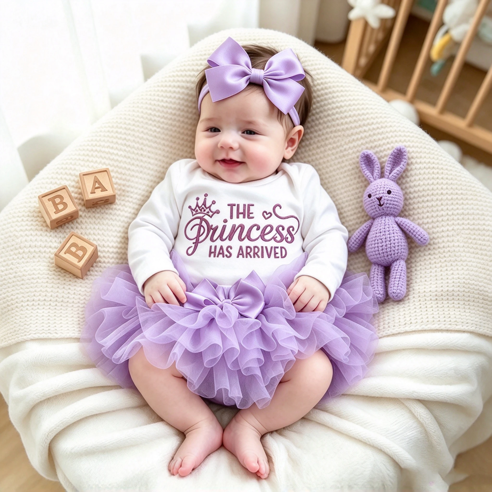 Ylsteed Summer Newborn Photography Outfit Sets Infant Baby Girls Letter Print Romper Pink Tulle Skirt Headband Photo Props-HD