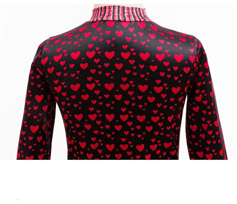 2026 New Movie Cosplay Outfit Girls Red Heart Printed 4Pcs Dress Set Jacket+Top+Skirt+Pants Halloween Costume Descendant Cosplay