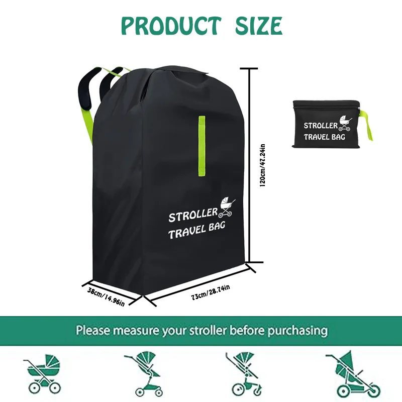Baby Stroller Travel Bag with Shoulder Belt Pram Universal Dust Bag Organizer Kindergarten Carts Accessories Walker Cribs Bags